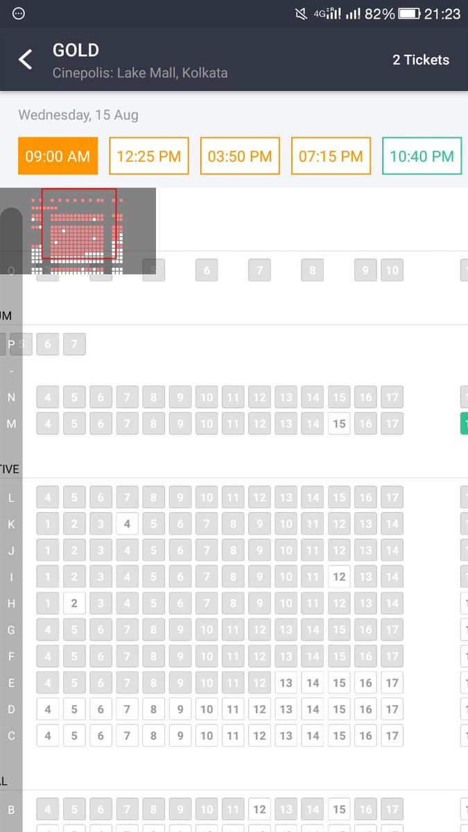 akshayrenukdas's tweet photo. #GoldMovie Advance Booking #Kolkata 

Cinepolis : Lake Mall, Kolkata

All 5 shows 45-50% booked already.

Seating Capacity 280+ seats

@akshaykumar @Roymouni @FarOutAkhtar @kagtireema @ritesh_sid @excelmovies 

#2DaysToGold #Gold https://t.co/GYWlQCxwTv