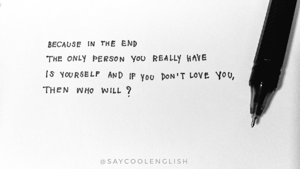 SayCoolEnglish's tweet image. ⠀
เพราะสุดท้ายแล้ว
ไม่ว่าอะไรจะเกิดขึ้น
คนที่จะอยู่กับคุณจริงๆ 
ก็คือตัวคุณเอง
แล้วถ้าคุณไม่รักตัวเอง
จะให้ใครมารัก ว่าไหม? ✌️