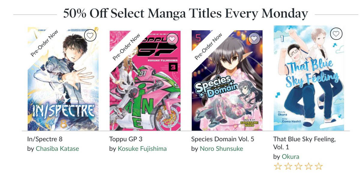 Broke Otaku On Twitter Manga Mondays At B N Https T Co 33lfgskoax In Spectre 8 5 49 Species Domain 5 6 49 The Blue Sky Feeling 1 5 49 Toppu Gp 3 6 49 Https T Co 4vzhyxb35v