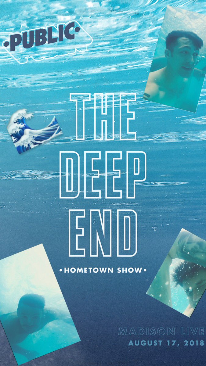 PUBLICTHEBAND's tweet photo. • THIS FRIDAY! we go to the DEEP END in our HOMETOWN SHOW // this is going to be really special with some new merch, new music, and MAYBE some surprises // click the link to grab your tickets now - they’re almost gone! • 
https://t.co/0E7Hh7y6r2 https://t.co/hBhLvObjVg