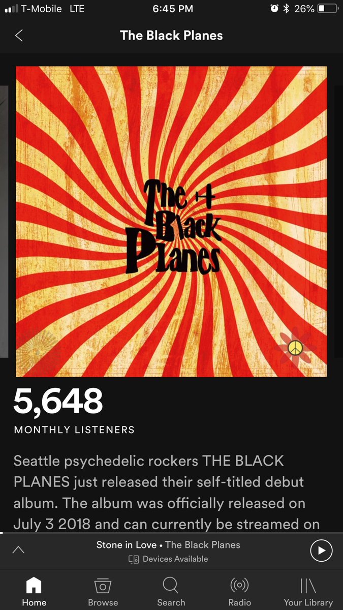 planes_the's tweet photo. Our debut single ‘Stone in Love’ has over 6,000 listens on Spotify and growing every day! Thanks for the love! https://t.co/VhaburpTO0