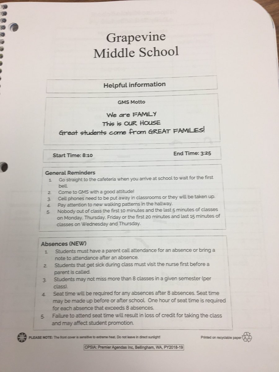 l_koehler's tweet photo. Check out the awesome planners @GrapevineMiddle Ss will use this year. #OurHouseGMS #GMSAmpsUp https://t.co/N0xqYZ7kU5