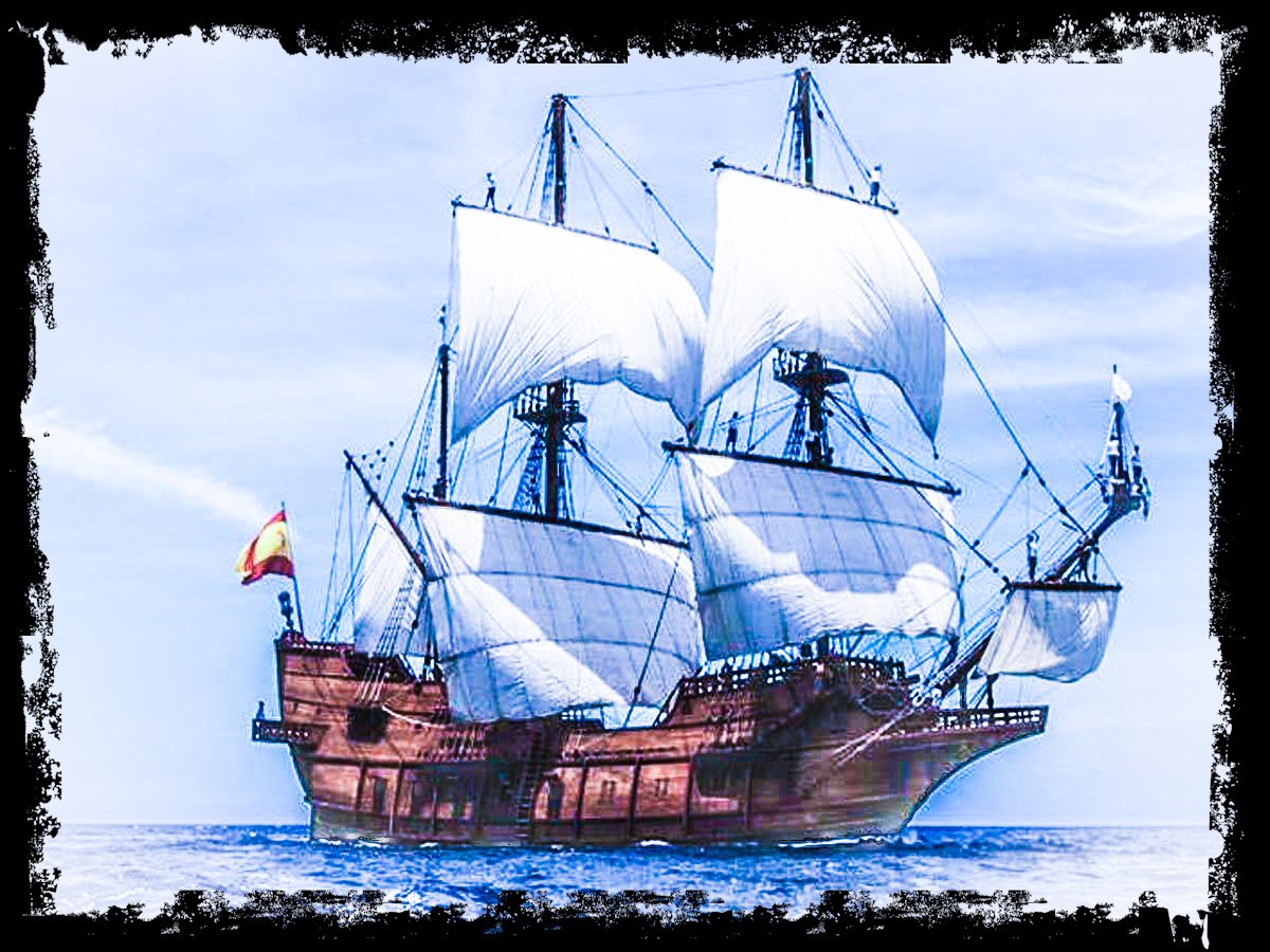 birchred's tweet photo. een schip dat onder Spaanse vlag vaart heet meestal een galjoen - voor informatie over lading en naam: behoudens zilveren matten wordt er vaak kostbaar serviesgoed, oude boeken, juwelen, tapijten en schilderijen vervoerd - de schuit ligt hoog op het water -
Picardia d'Adobe https://t.co/7reKfDfB0I