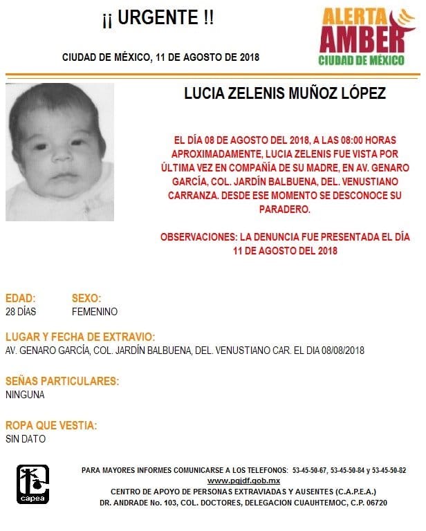 COMPARTE! Posiblemente Gracias a Ti podamos localizar a Lucia Zelenis Muñoz López, se extravió el día 8 de agosto del 2018 en Ave Genaro García Col. Jardín Balbuena Del Venustiano Carranza en la #CDMX.
facebook.com/QuePocaMadreMX…