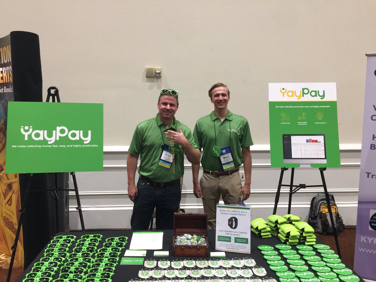 YayPayARV's tweet photo. The @goyaypay team is at the #CRFAugustForum2018! Come by and become our #VIP! #CRFOnline #AppleWatch #BeOurGuest @WMDeForest @BrianJNunes https://t.co/hs1eryFBRG