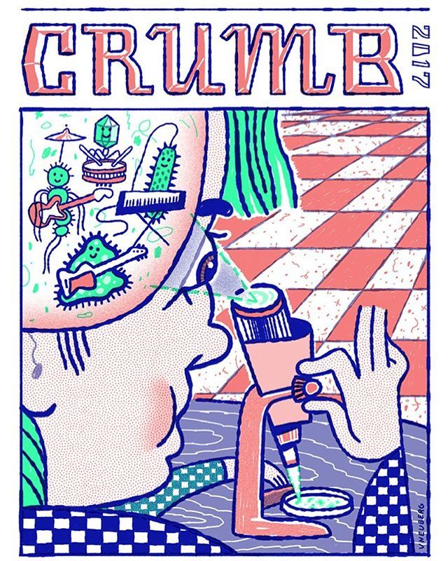 vinnieneu's tweet image. Flashback to the first tour poster I made for @some_crumb 🔬❤️ #illustration #crumb #bandposter #tourposter ift.tt/2OtYXpN