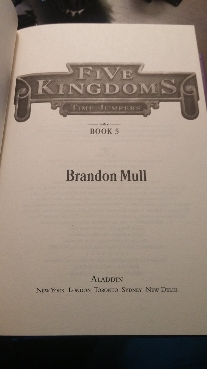 Just finished the final Five Kingdoms book by <a href="/brandonmull/">Brandon Mull</a>! While I'm sad the series is over, it wrapped up in the perfect way! Guess I'll have to reread #Fablehaven while waiting for the next #DragonsWatch book on Oct 23! Ps. The cover of DW2 looks unreal!