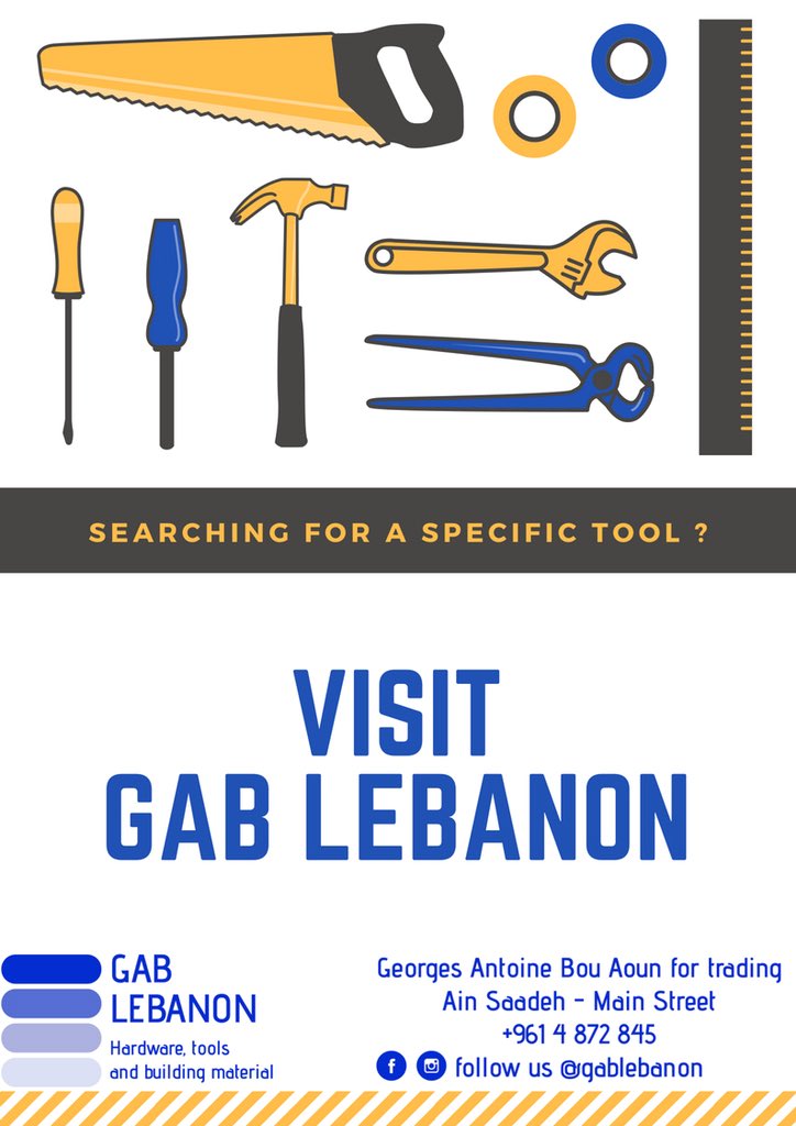 gablebanon's tweet photo. #ainsaadeh #hardware #tools #buildingmaterial #gablebanon #gabfortrading #georgesantoinebouaoun https://t.co/P1KEUjyQhd