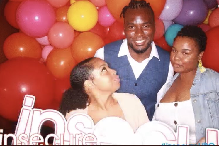 iampsykey's tweet photo. Watching #InsecreHBO with the cast & @Blackbirds is way better than on my couch. @IssaRae same place same time next week? 🤔 https://t.co/gzezuigq1F