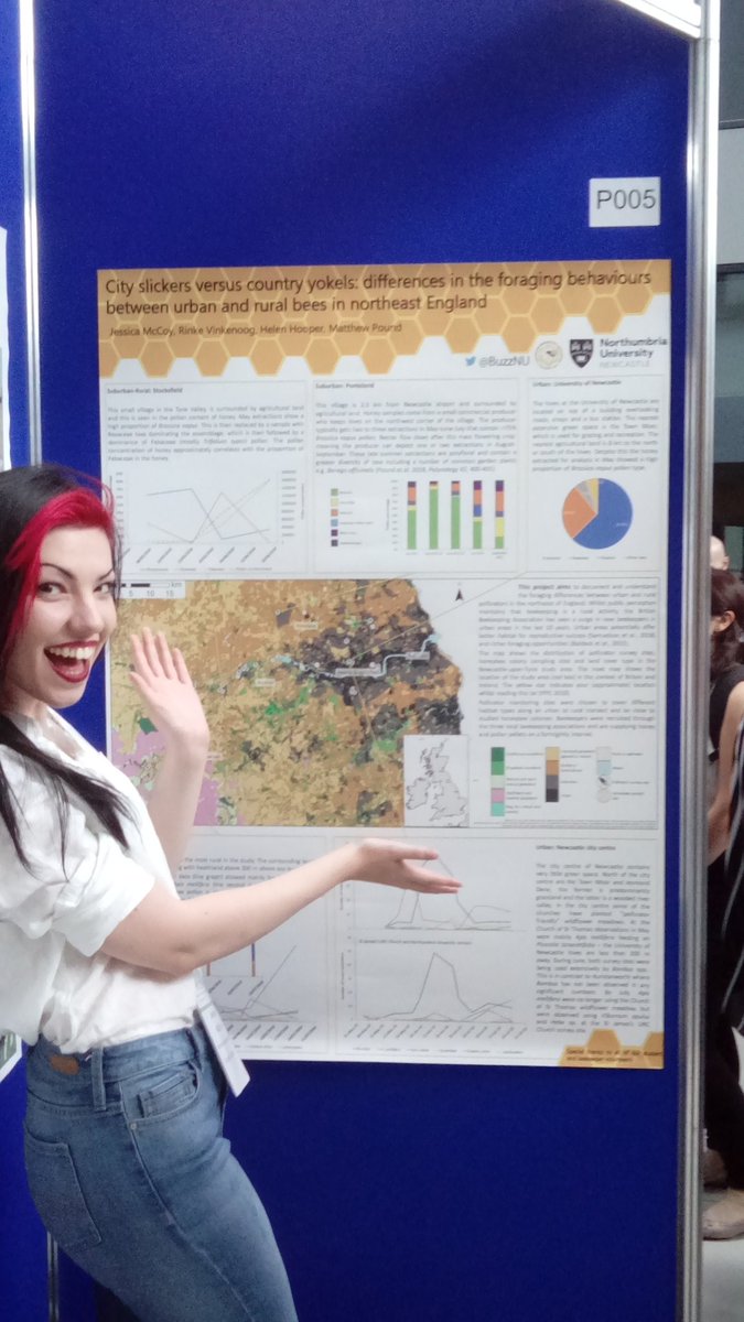 BuzzNU's tweet photo. How is your #nuffieldsummer going? In 2016 Jessica was a @NuffieldFound placement student. Today she is a 2nd year @NUGeog student presenting initial results on our @britishbee project at #EPPC_Dublin https://t.co/D0wV2r4x92