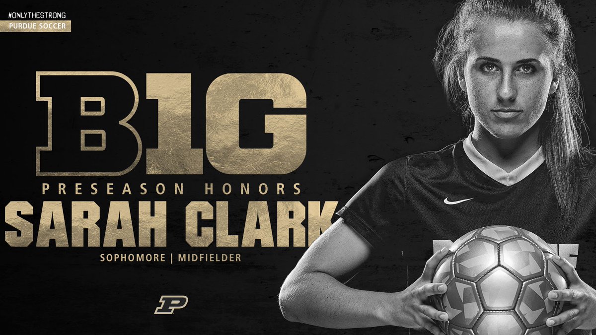 PurdueSoccer's tweet photo. Congratulations to @SarahGClark7 , @katieeluce  &amp; @minimoose10 for earning #B1GSOC preseason honors! https://t.co/GPLNGPvXh3