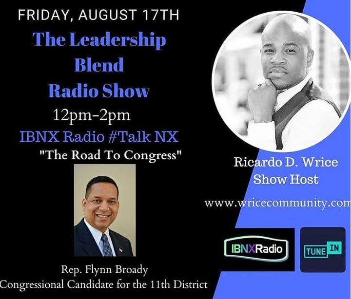 flynndbroadyjr's tweet photo. This week, I will be speaking on The Leadership Blend Radio Show on Friday, August 17th from 12pm - 2pm. We are very excited for this event and hope all will tune in. @ibnxradio #flynnforcongress #GA11 #changethenarrative #inwithflynn #VoteBlue #BlueWave2018 #GADems #gapol https://t.co/VrdgZJ5Sxq