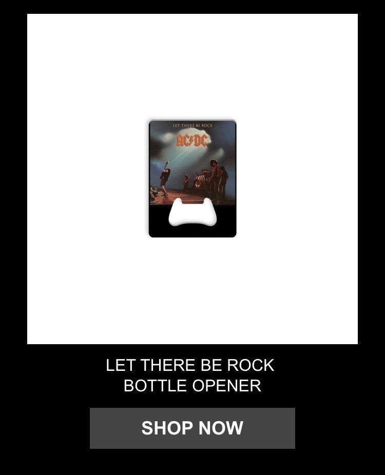 Og solen går sin gang i produktutviklingsavdelingen til AC/DC Official Store.