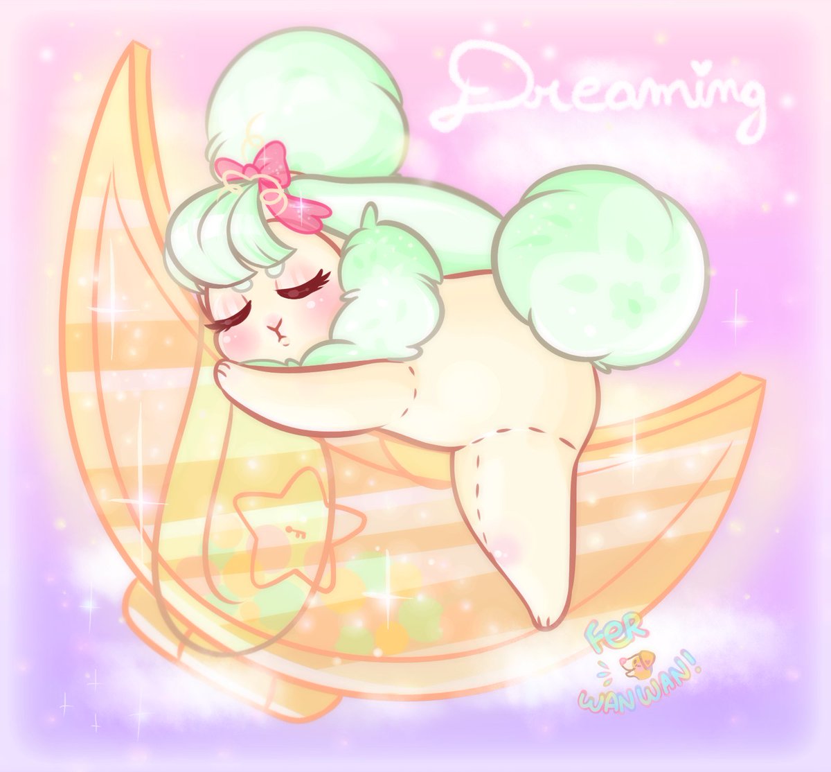 FerWanwan's tweet photo. drew this yesterday, time to work in commissions! :3 🌙

Character©: ferwanwan
Art©: ferwanwan
Plush babies©: @toucanette 

✧✩Do not copy, trace, edit, repost, claim the art as your own ✩✧
#furryart #frry #cute #kawaii #plushbaby #digitalart #pastel #bunny #ferwanwan https://t.co/upk5UU4FMl