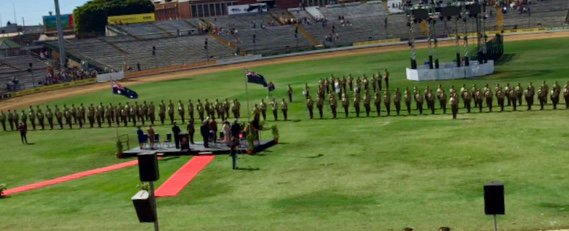 RSM1DIV_DJFHQ's tweet image. HE, The Govenor of Queensland and COMD 1 Div inspect the Royal Guard of Honour from 7 CSSB, Queensland Mounted Police and AAB-Brisbane during the official opening ceremony of the #Ekka. Good turn out! #RSMFORCOMD #comdforcomd