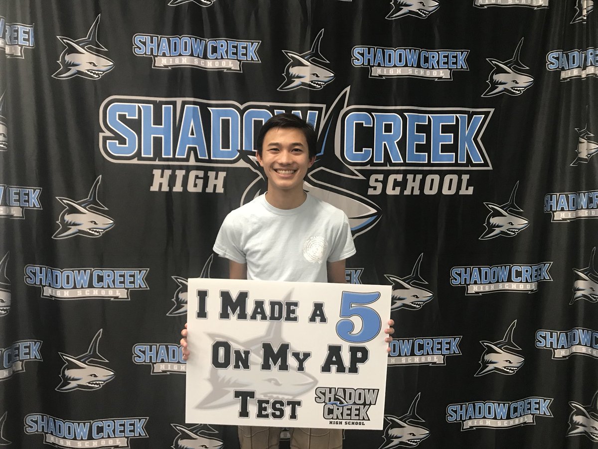 SCHSAdvAca's tweet photo. We love our amazing @ShadowCreekHS Sharks! #MyAlvinISD #wegot5’s @APforStudents https://t.co/Tj5hBR6CZb