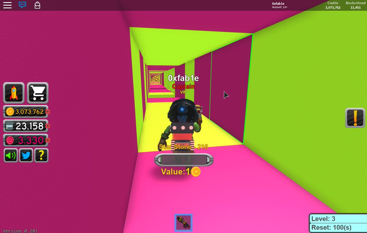 Mithril Games On Twitter We Ve Added A Star Status Panel To The Bottom Right Of Your Hud In Space Mining Simulator It Shows The Star Level And The Reset Time For The - mining game roblox