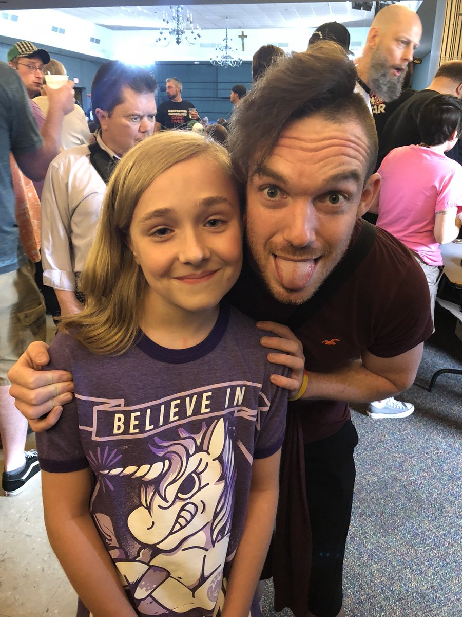 WesIsDad's tweet photo. Not only did he get a picture with @TheJackSexsmith WHILE wearing one of his shirts, he also picked up on of Jack’s @ApparelProud shirts that has already been deemed his first day of school attire! #PROGRESSDetroit https://t.co/nHIMm6YGKM