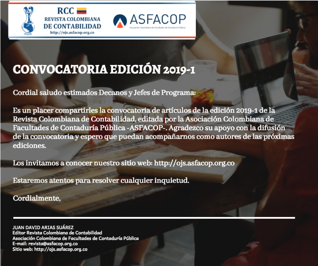 Convocatoria Revista Colombiana de Contabilidad 2019-1 - mailchi.mp/3727d859299e/c…