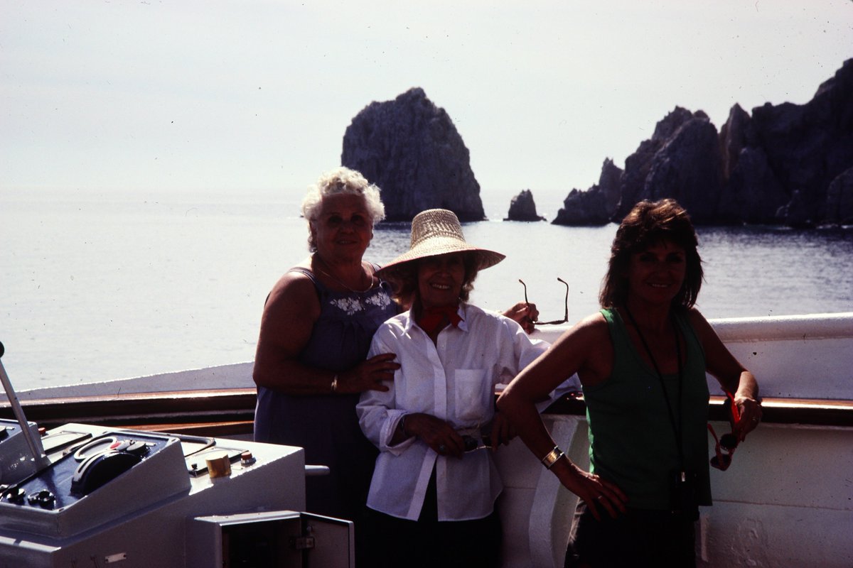 pattipietsch's tweet photo. This is a great article about taking mothers on cruises for Christmas or any other time.  https://t.co/A5nmDKfarM  Photo of two mothers with the then captain of the old Island Princess and the author and her Mom Nell Covello @PrincessCruises  #familycruises #cruiseswithmom https://t.co/Za01cX7yVF