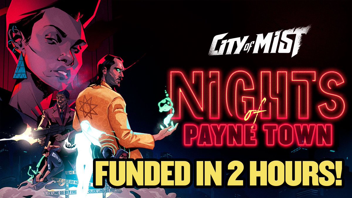 Check out the NEW &amp; improved “Nights of Payne Town” LIVE on @kickstarter! We took feedback &amp; rebooted our kickstarter to have better pricing, clearer rewards, &amp; more stretch goals. Less than 2 hours in &amp; we are FULLY FUNDED!😄

buff.ly/2w6227V 

#dnd #rpg #tabletop #ttrpg