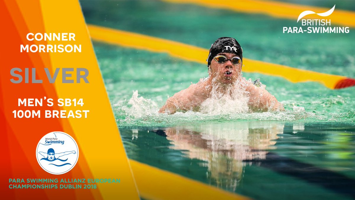 Aquatics_GB's tweet photo. BOOM ๐ฌ๐ง ONE-TWO in the Men's SB14 100m Breaststroke! ๐
#ScottQuin takes ๐ฅ and #ConnerMorrison takes the ๐ฅ - what a comeback from both boys to finish and AWESOME RACE!
#Dublin2018 #GBRparaswimming https://t.co/rCJBkEm29N