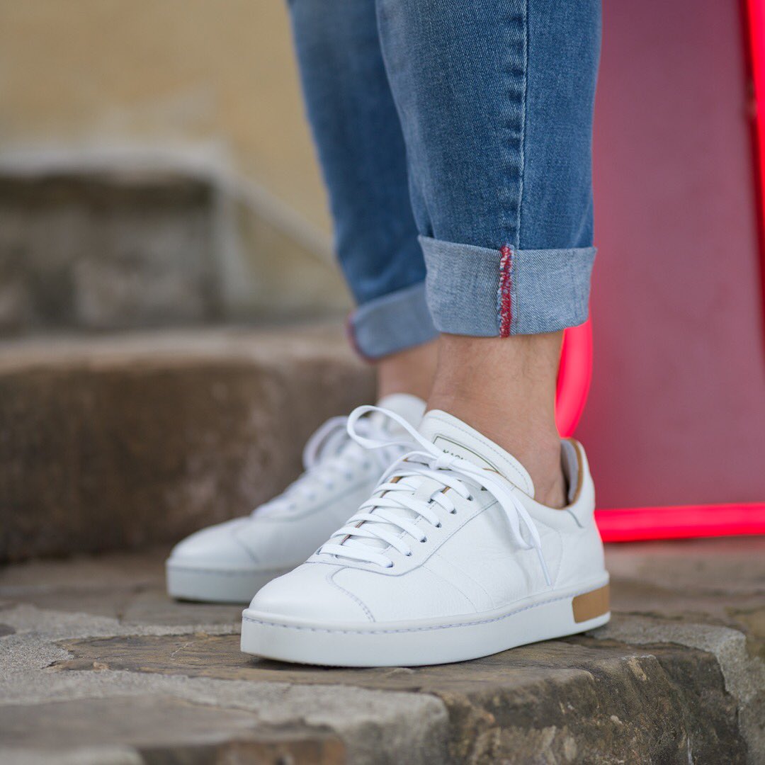 Crisp and Trendy: Magnanni White Sneakers