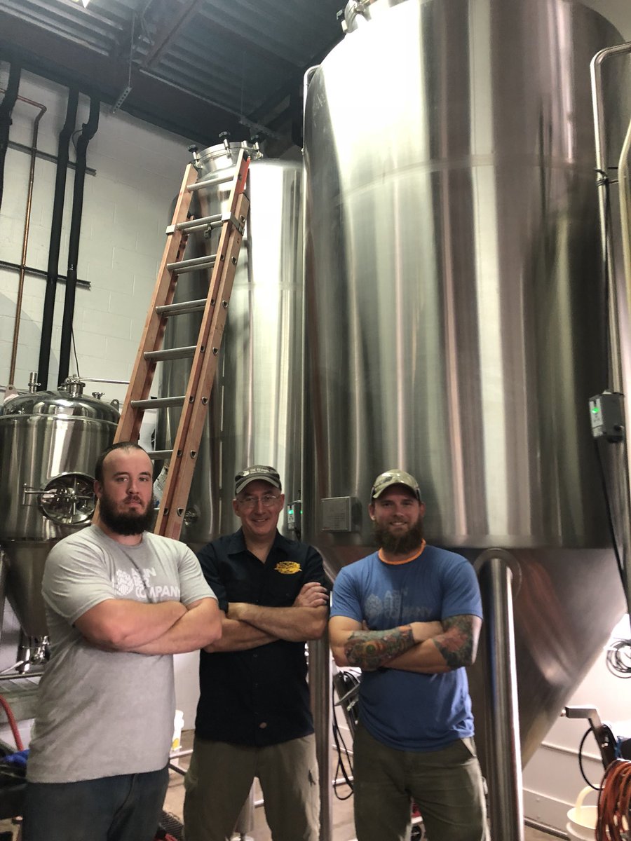Down in VA brewing a collab with the crew at Aslin. Hazy IPA with CT &amp; VA malts called Under The Wire Awesome guys!