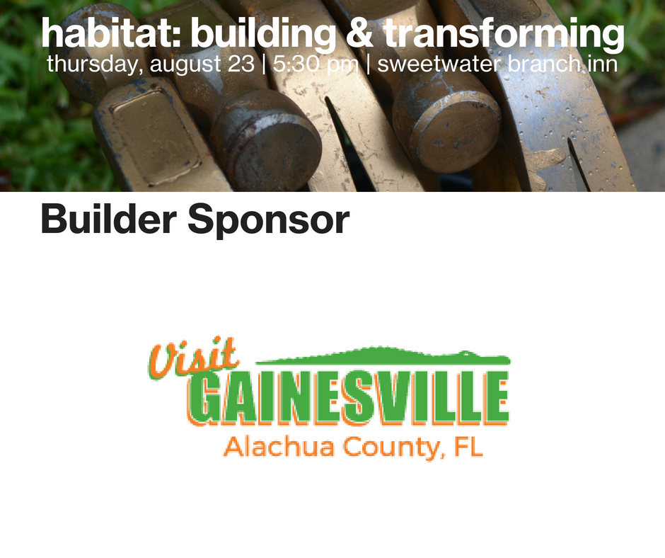 alachuahabitat's tweet photo. Thank you @Gainesville for your sponsorship of Habitat: building & transforming. Join us for food, fun, and fundraising next Thursday - tix ($50 each) available at https://t.co/7h0pkaVXwp
#WhyILoveGNV #visitGainesville #visitAlachuaCounty #BuildMoreTogether https://t.co/Xx655M9BW9