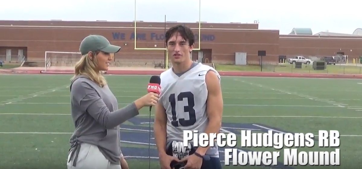 FridayNghtGlory's tweet photo. Caroline Coussirat @caroline_cou16 Talks with some of the Flower Mound Jaguar  Football Team Leaders WR Jake Welch, Running Back Pierce Hudgens, Offensive Linemen Cade Cowen, Defensive Linemen Collin Alves and Head Coach Brian Basil https://t.co/fpN2HoW6S9 #txhsfb #FNGsports https://t.co/lHBM94IwWK