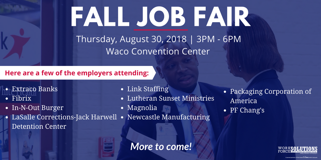 HOTWorkforce's tweet photo. #FallJobFair sneak peek!  Here is a preview of some of the employers who are already confirmed to attend the #FallJobFair on August 30th.  More employers registered daily to attend! #hotworkforce https://t.co/a6KprHV0XK