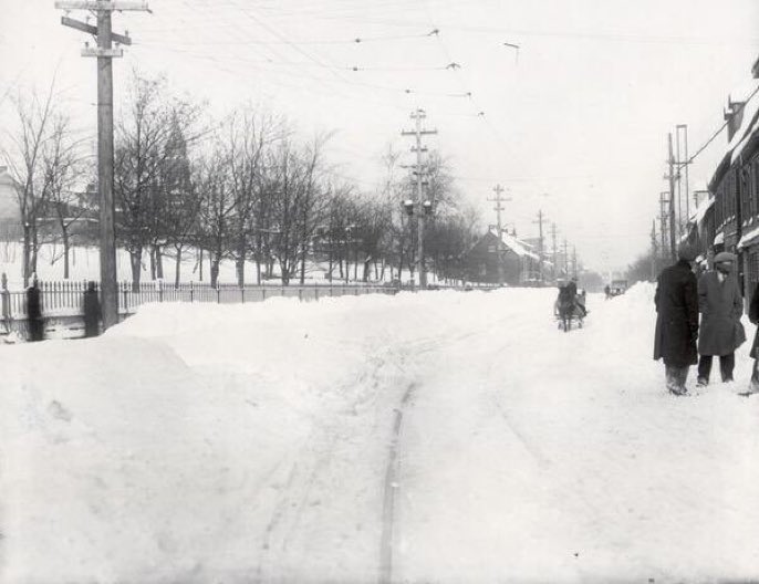 Victoria Park during winter, Water Street west. Date Unknown.