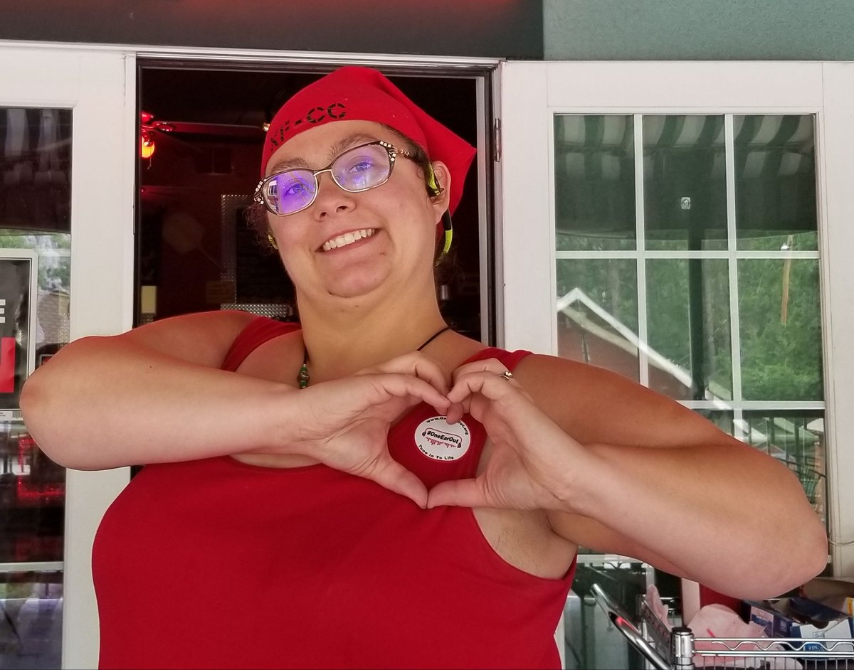 magicjen's tweet image. Couldn't be there in person, so doing the next best thing renewing my pledge to always wear #oneearout and sharing. On this 2nd anniversary, let's show our continued support and renew your pledge and share her story. buff.ly/2nzmMAV #tuneintolife #Morethenagame