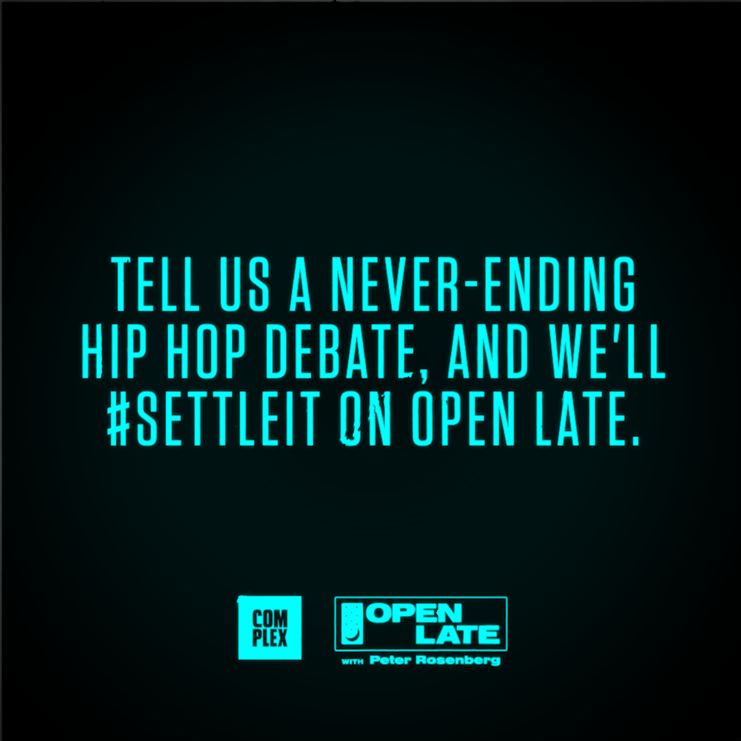 ComplexOpenLate's tweet image. Send us yours and you might see @Rosenbergradio &amp;amp; the 'Open Late' guests #SettleIt.