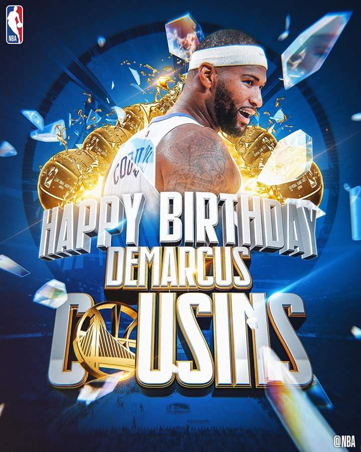 Join us in wishing DeMarcus Cousins of the Golden State Warriors a HAPPY 28th BIRTHDAY! 