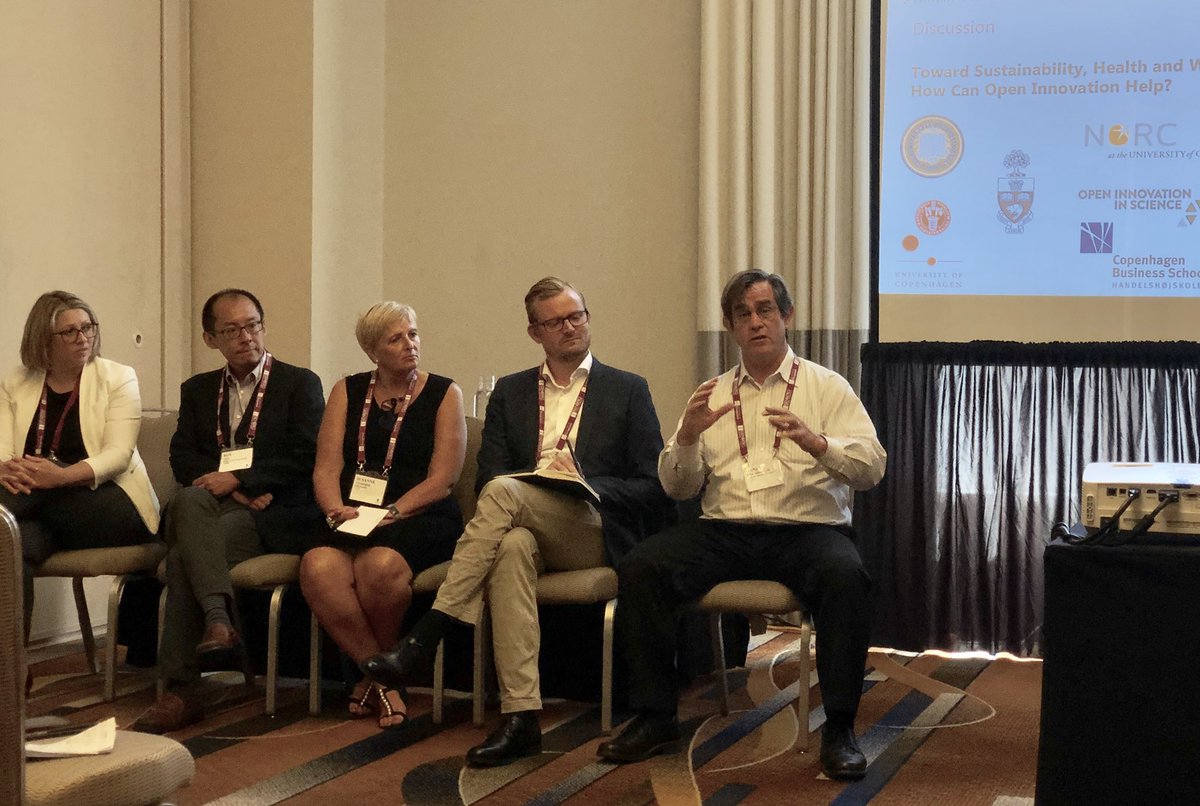 Thoughtful discussion from an expert panel on how #openinnovation can advance sustainability, health and well-being. Organized by <a href="/HenryChesbrough/">Henry Chesbrough</a> and <a href="/Bogers/">Marcel Bogers</a>. <a href="/AOMConnect/">Academy of Management</a> <a href="/AOM_TIM/">AOM TIM Division</a>