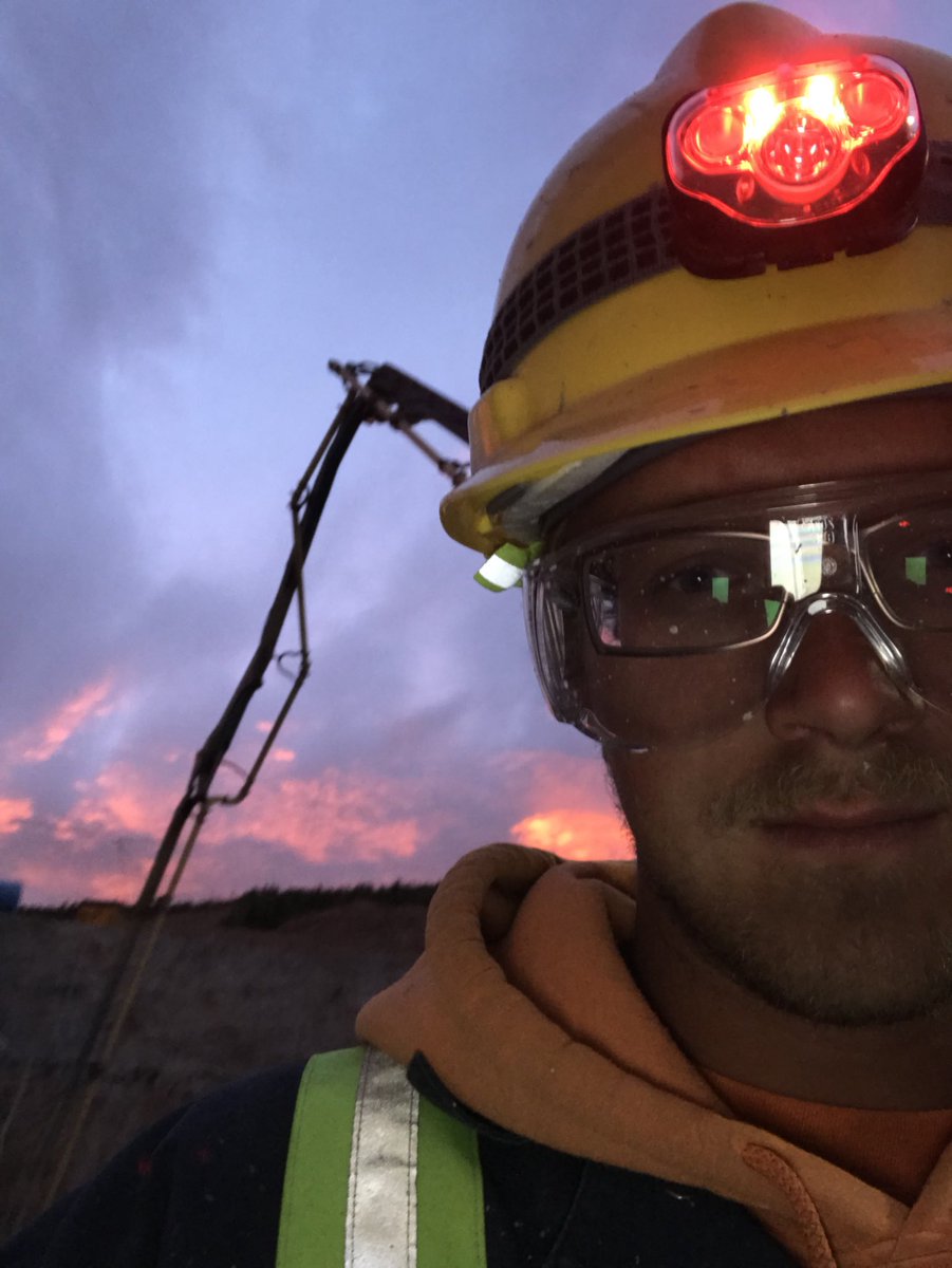 Pumped Crete long enough to see the sun rise twice and set once, 5 degrees and pouring rain at 4am but I pulled through, job complete #21hrshift #froze #wherestheplane #cominghome