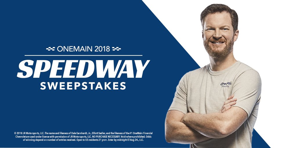 We're giving away a trip to <a href="/CLTMotorSpdwy/">Charlotte Motor Speedway</a> and a meet-and-greet with <a href="/DaleJr/">Dale Earnhardt Jr.</a> and <a href="/Elliott_Sadler/">Elliott Sadler</a>. Enter for a chance at this once-in-a-lifetime opportunity: spr.ly/SpeedwaySweeps… #SpeedwaySweepstakes