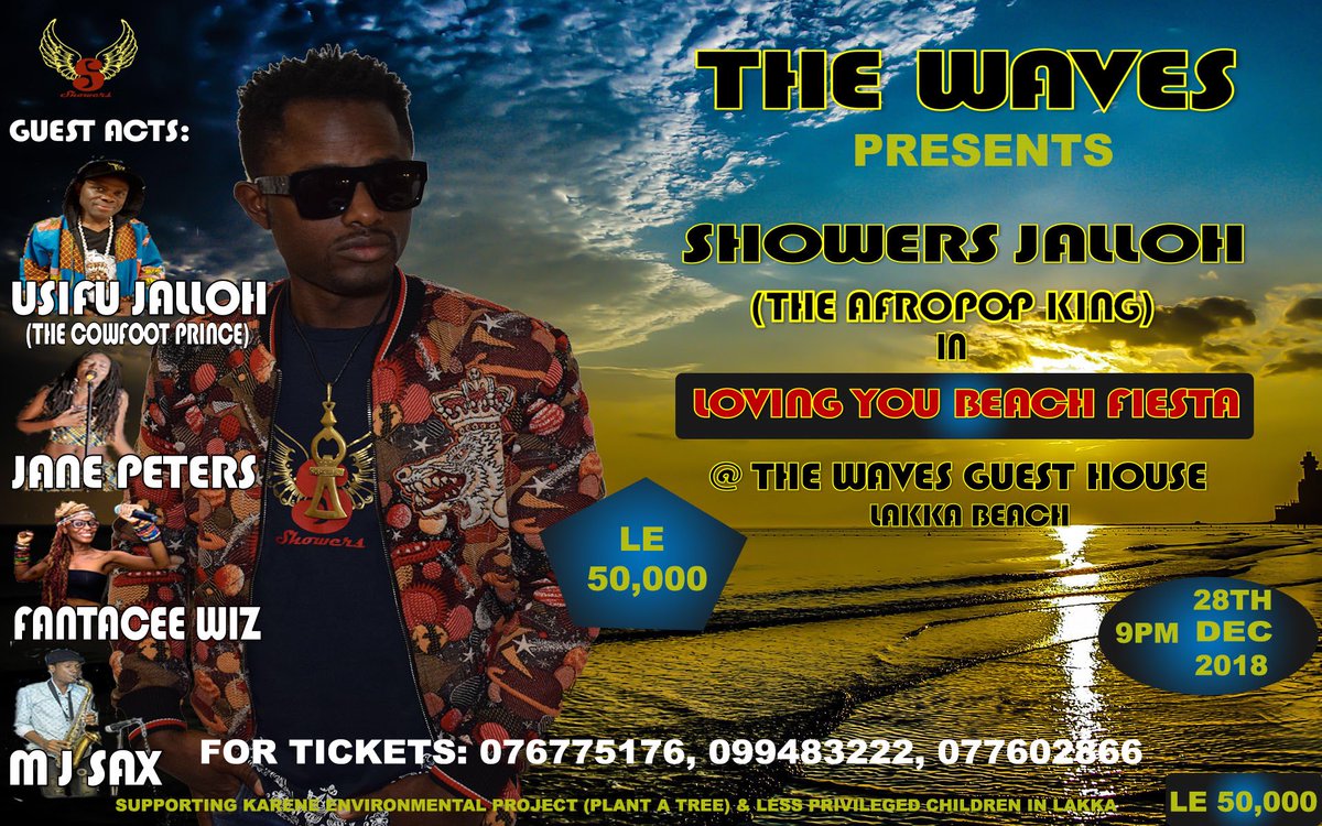 keproject3's tweet photo. This event will support our #PlantATree project, If u r in #Freetown dis #december plz support our own @ShowersJalloh @UsifuJalloh &amp; #Friends 28/12/18 #beach @micm80 @UmaruFofana @VickieRemoe @SierraAgra @UNSierraLeone @SaloneDiaspora @tonkolili @LostFreetown @wow_salone @rakidi https://t.co/KDP1bpHKgR