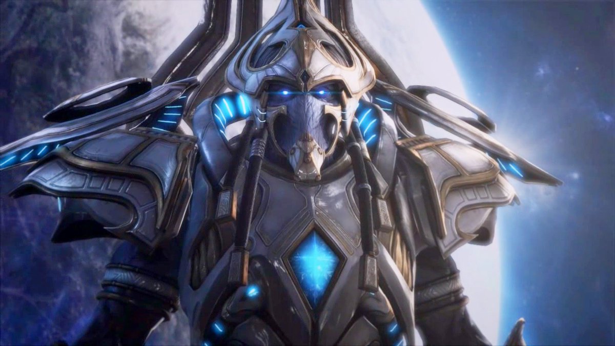 Protoss: We're a race of long-lived, elegant, etherally beautiful humanoid beings with exceptional arcane power whose downfall came because we were too dogmatic, relied too much on tradition, treated humans like idiots and ignored signs of impending disasterHigh Elf: Big mood