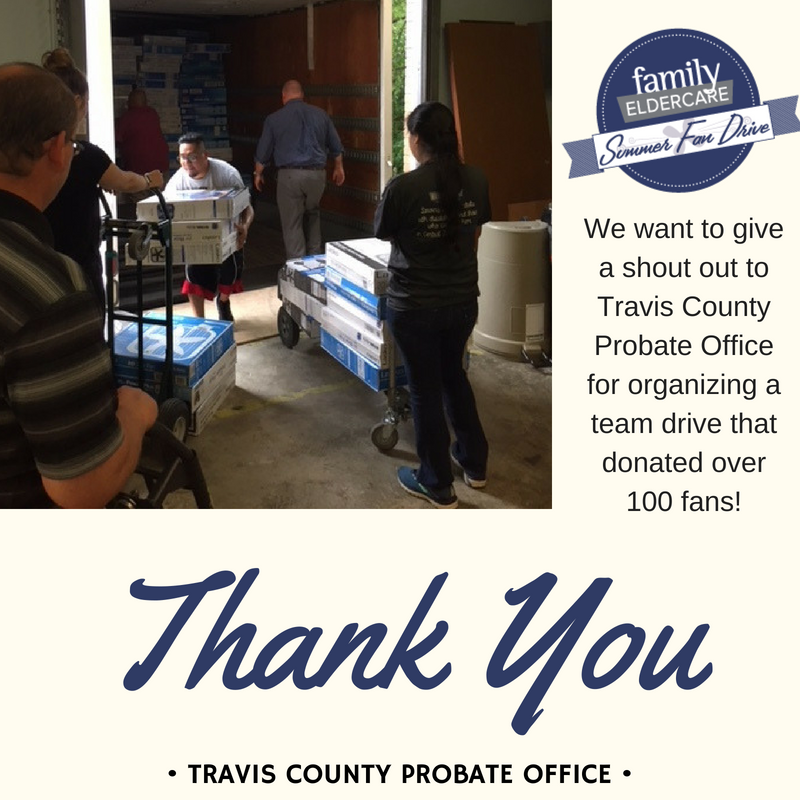 familyeldercare's tweet photo. We could not serve our clients with fans and services without the help of gracious area organizations! #ThankYou #ShoutOut #SFD2018 #7000Fans #FansAND https://t.co/fo6QZvIeTD