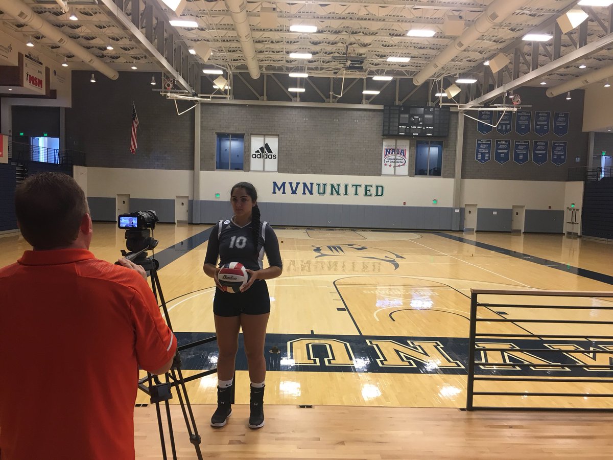 MVNU_Cougars's tweet photo. #MVNU Volleyball had a group of troopers throughout a day full of media! Thanks for your cooperation, and we appreciate Joe Rinehart of @WNZR_FM for coming out to video. #MVNU Athletics is looking forward to seeing you all take the court in front of the home crowd! #MVNUnited https://t.co/Ucx7KEq153