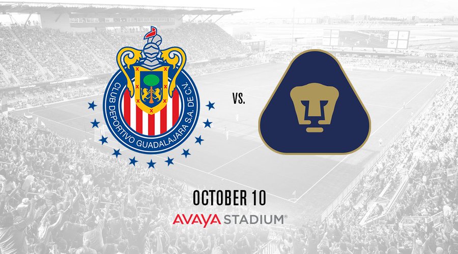 ON SALE: Chivas vs. Pumas tickets now available! | San Jose Earthquakes