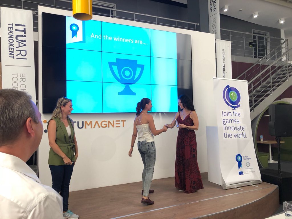 CLPTurkey's tweet photo. Winners are here for #climatelaunchpad Turkey final! Teams #bpreg, #quantco and #enlil have the ticket to attend Grand Finale in Edinburgh in 1-2 November #clp18 . Big applause for all participant teams 👏🏻 https://t.co/LXP1vVEJHP