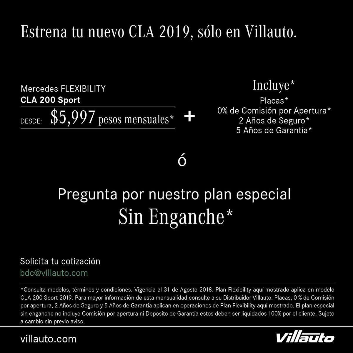 MB_Villauto's tweet photo. Estrena tu nuevo CLA 2019, sólo en #MercedesBenz #Villauto https://t.co/jczo0Rutjm