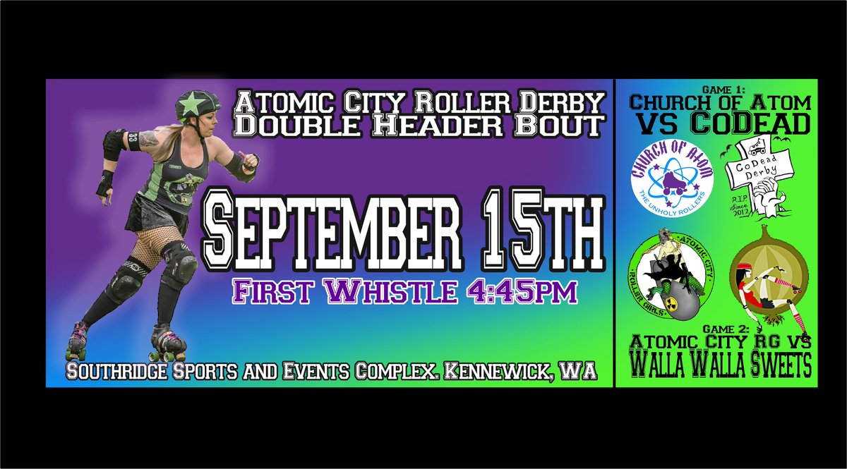 AtomicCityRD's tweet photo. Our Summer Break is OVER! Gearing up to bring you the hits.
#AtomicCityRD #rollerderby #ChurchofAtom #bout #quadlife https://t.co/Rib8SZvBsM