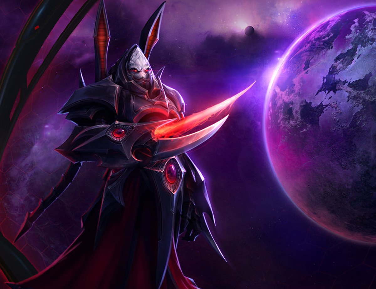 Alarak: I'm the de-facto leader of a renegade splinter faction from a group that upheld order and balance. My favourite colours are black and red and I teleport and shoot lightning and throw stuff around with my mindReaper: This guy is so good at character design