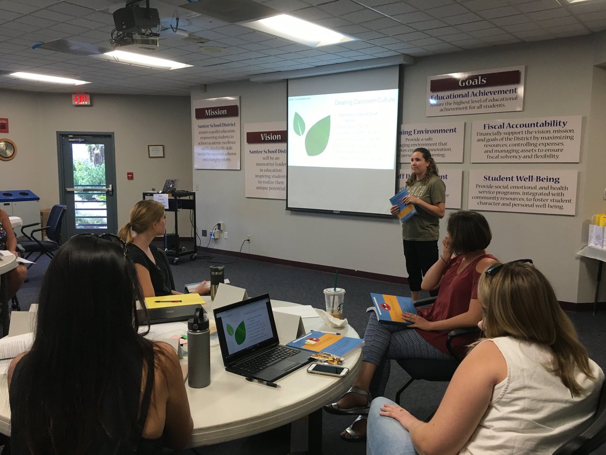 SSDEdTech's tweet photo. Our newest Curriculum Resource Teacher, Alicen Boulais, working with Santee's newest teachers. https://t.co/W8Sk6TDqXO