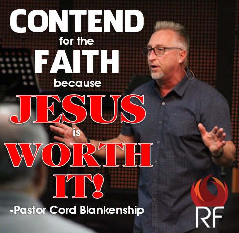 RefinersFire_'s tweet image. Pastor @cordblankenship sharing one of the five reasons why it is important to Contend for the Faith at Refiner's Fire Ennis yesterday. Do you remember the other four?