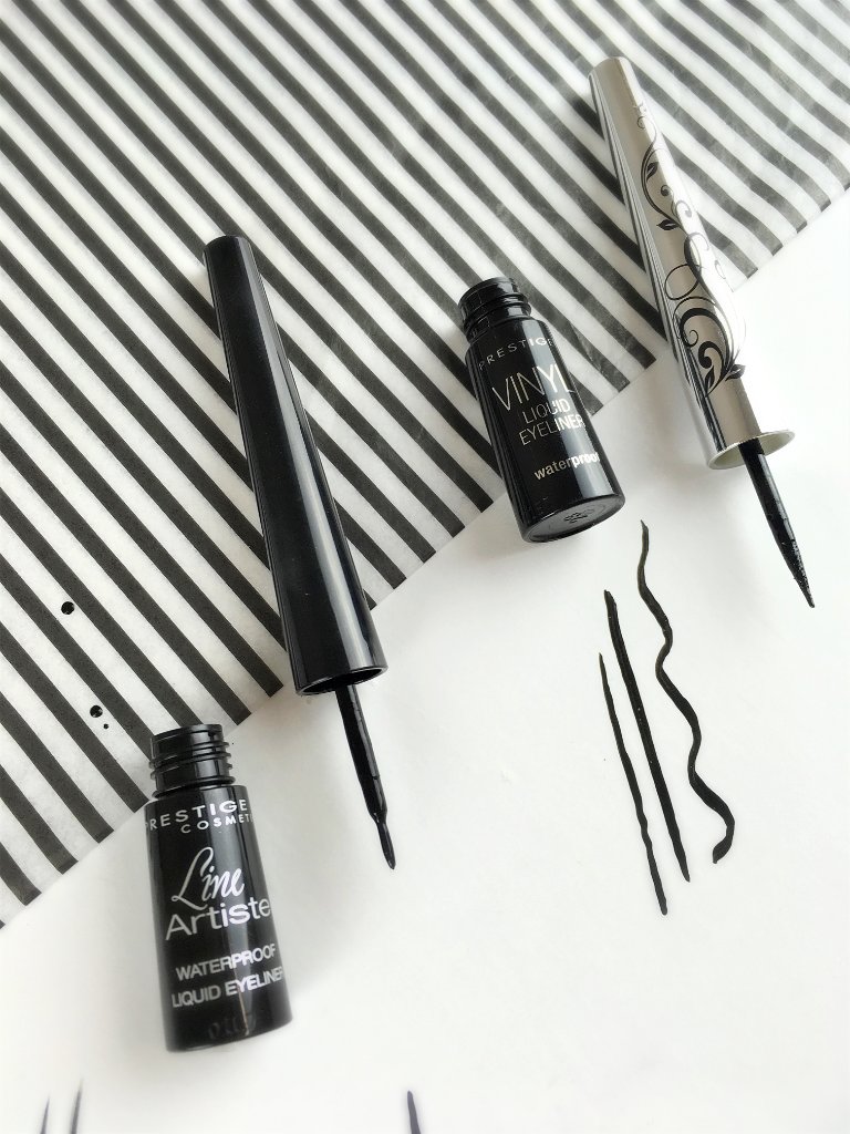 "The difference between the two!
Line Artiste:🖊 🖋 
Matte finish Great for thin, sharp lines
Waterproof     
Easy to control
bit.ly/2CRFU2r 
Vinyl Liquid eyeliner:🖊 🖋
Glossy finish                                                
Quick precision.
Great for thick lines.